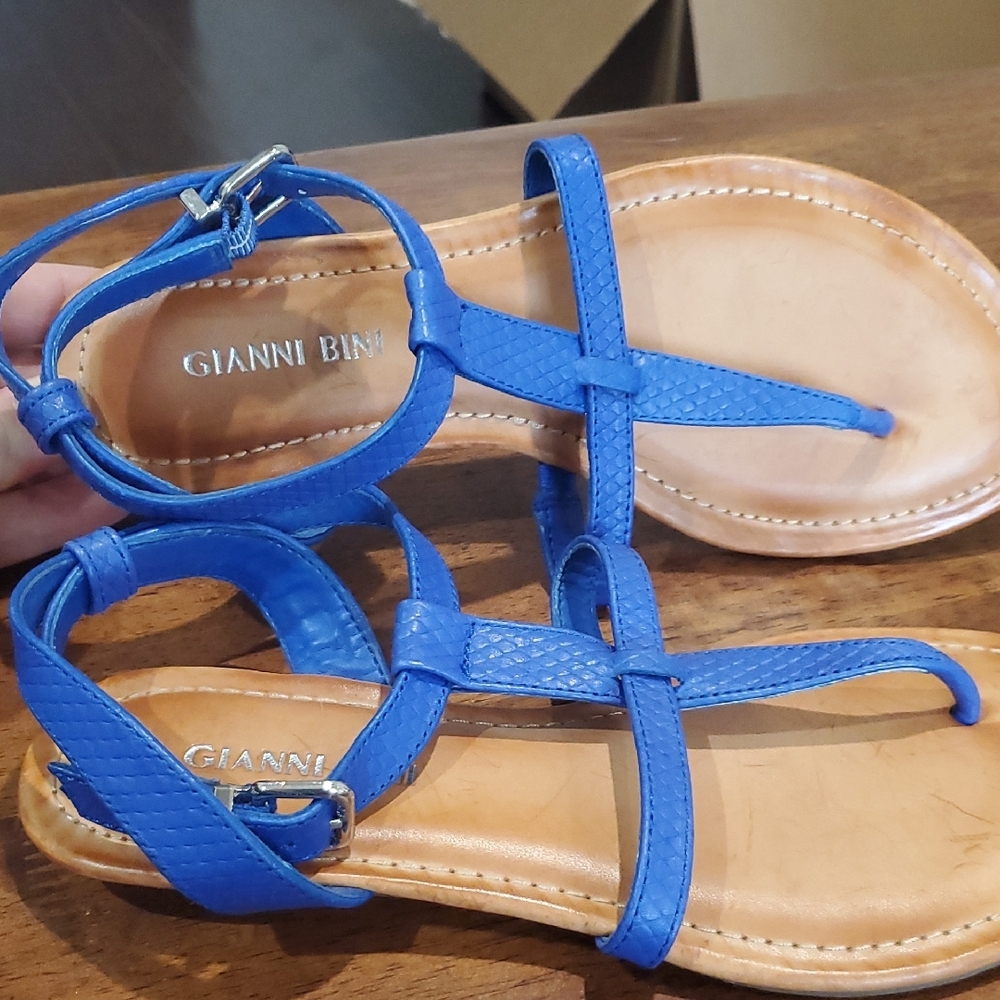Gianni Bini Blue Strappy Sandals